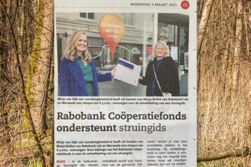 Bijdrage Van Rabobank Coöperatiefonds Voor Struingids