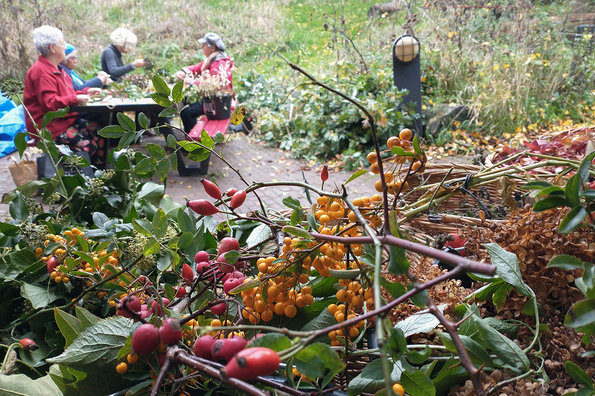 Workshop herfstobject van wildpluk